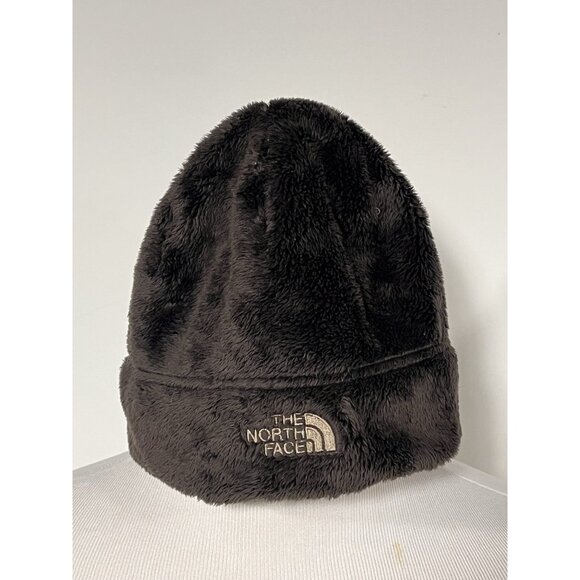 The North Face Osito Beanie OSFA Brown Fuzzy Winter Hat Logo Cap Warm Cozy - Picture 1 of 9